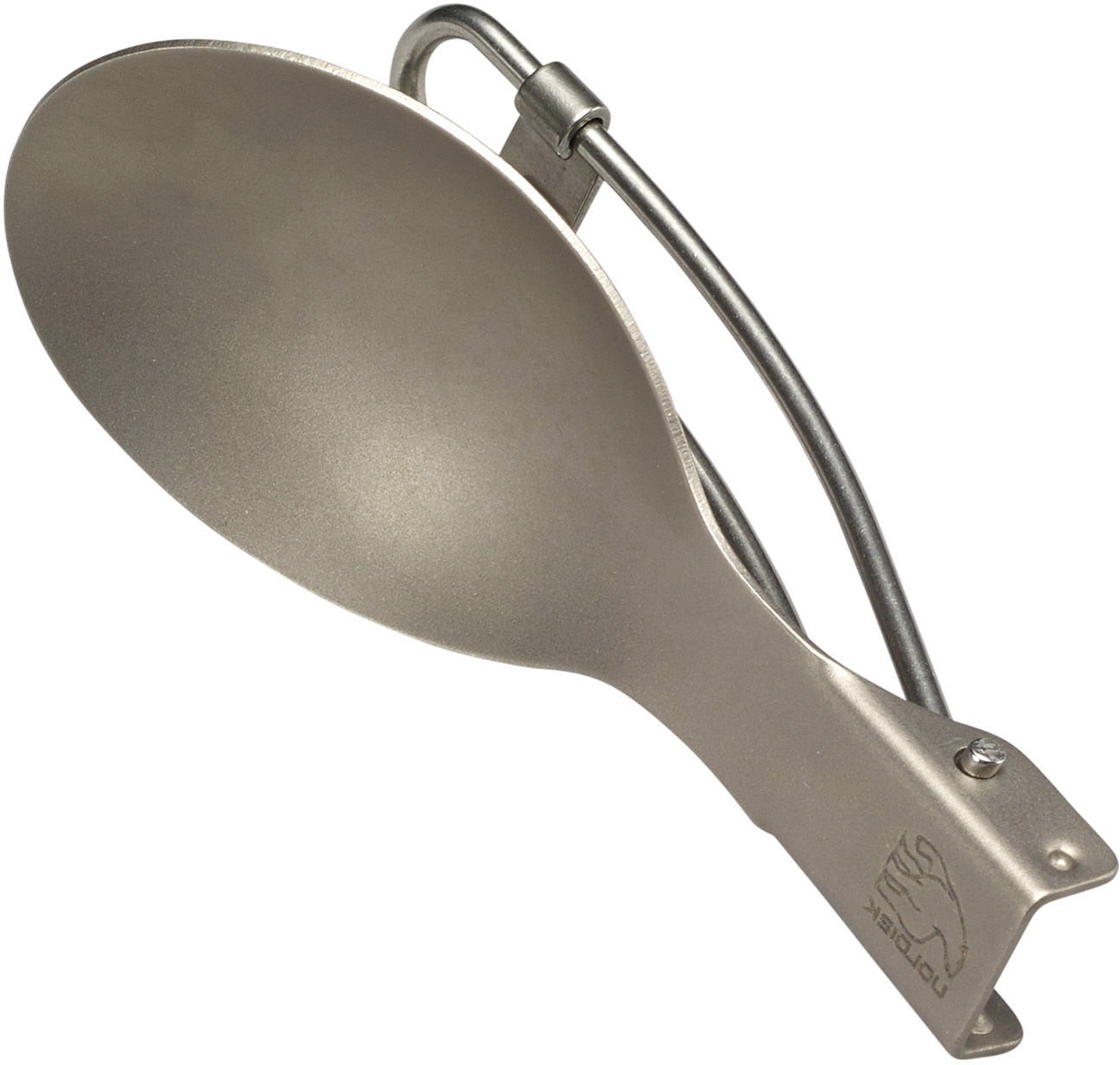 Titanium foldable spoon