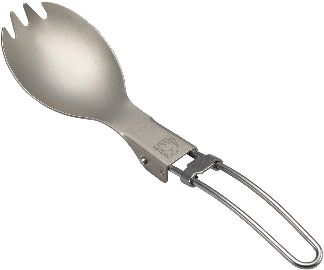 Titanium foldable spork