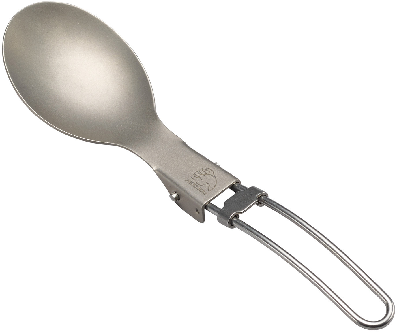 Titanium foldable spoon